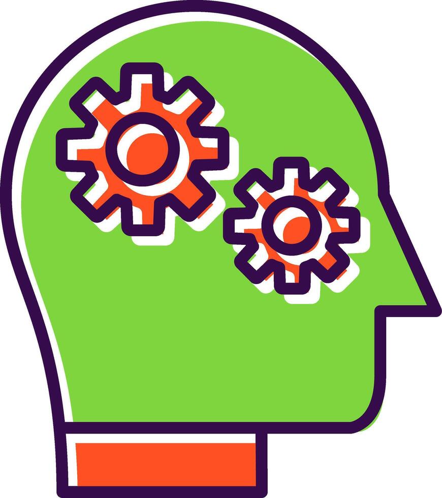 System Thinking filled Design Icon vector