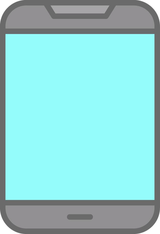 Mobile Phone Line Filled Light Icon vector