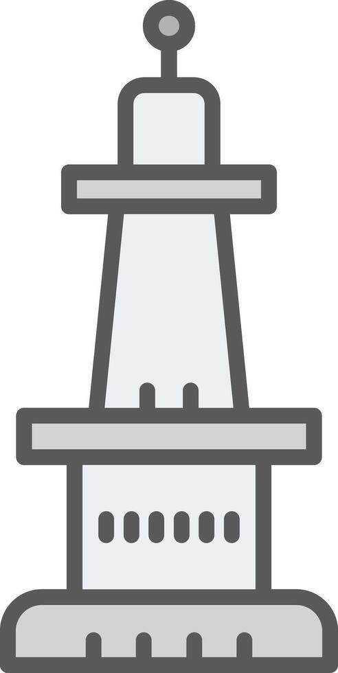 Monument Line Filled Light Icon vector