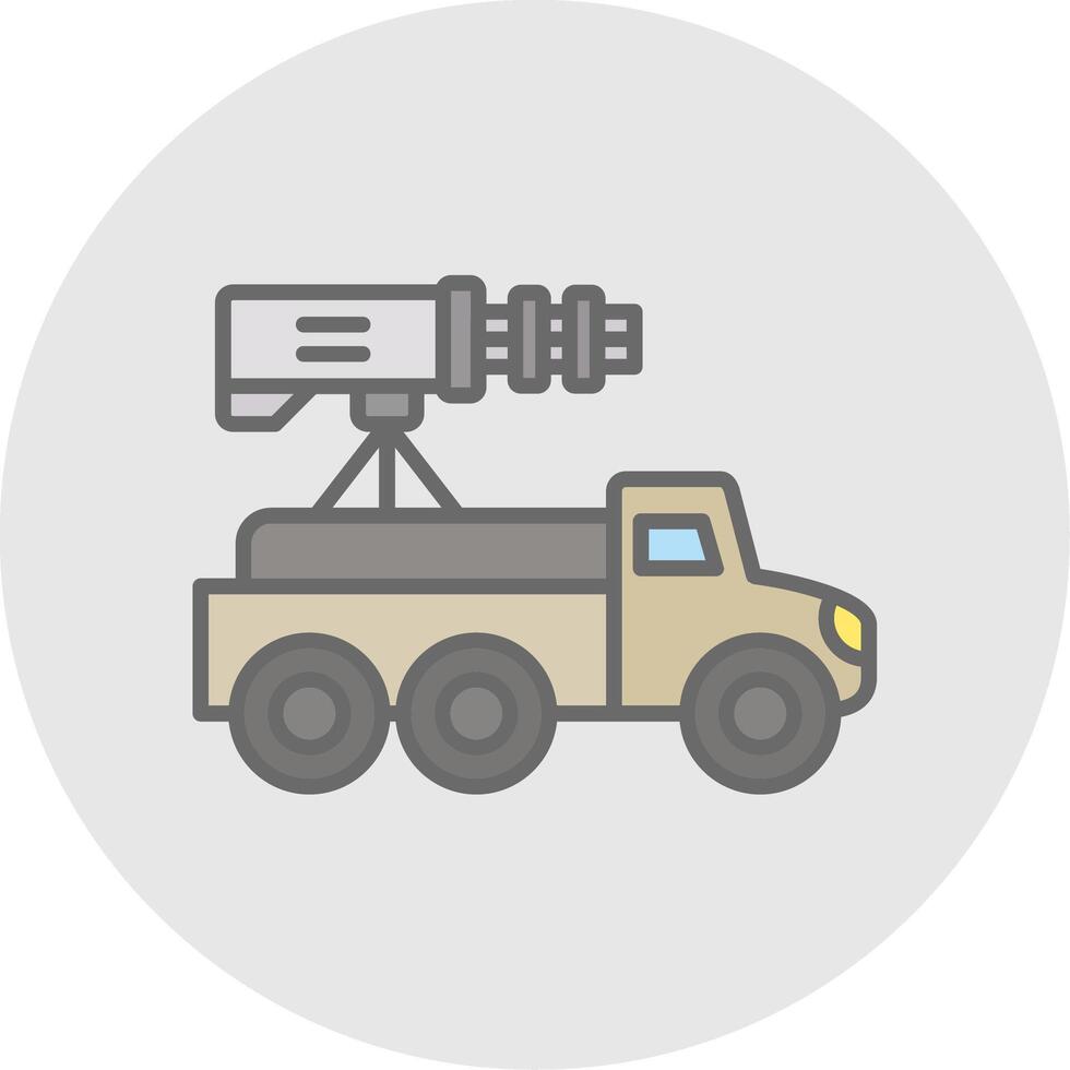 Truck Line Filled Light Icon vector
