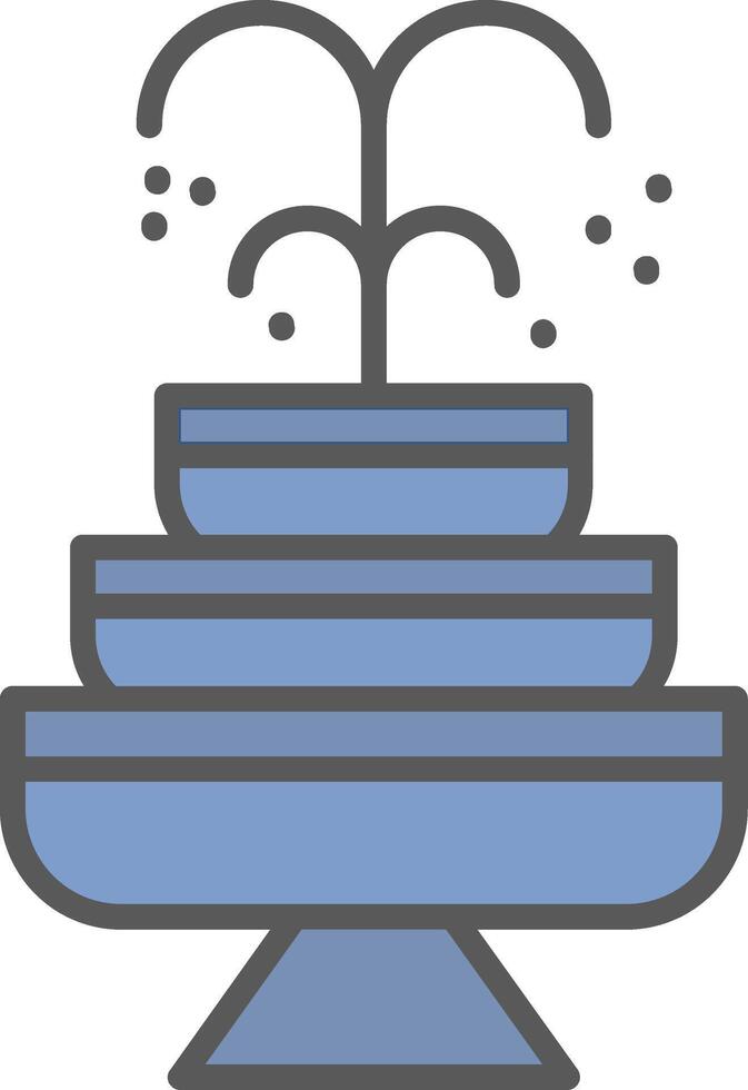 Fountain Line Filled Light Icon vector