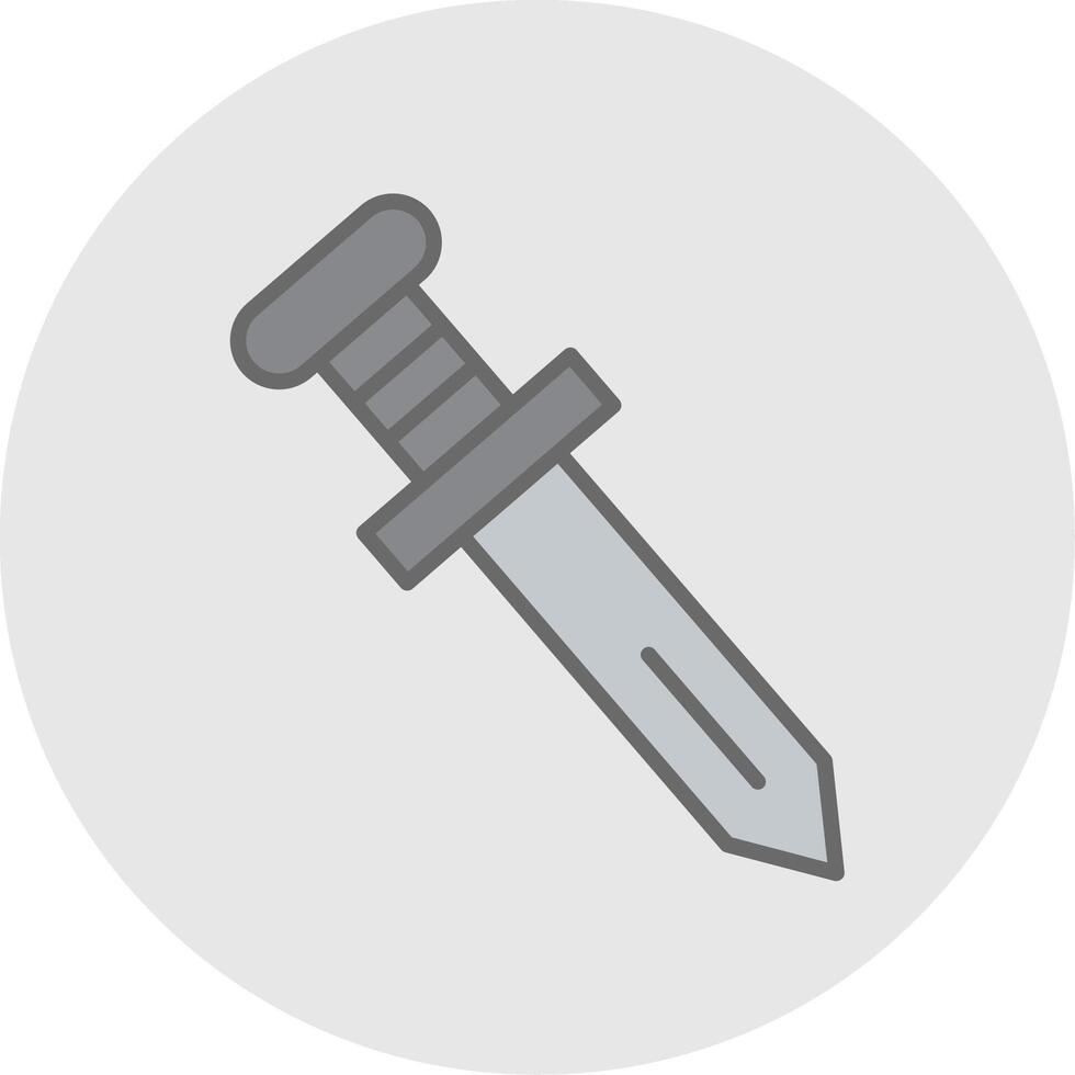 Knife Line Filled Light Icon vector