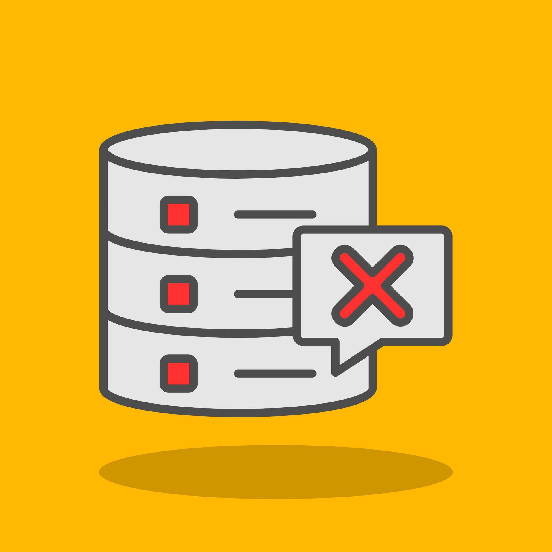 Delete Database Filled Shadow Icon 44097164 Vector Art at Vecteezy
