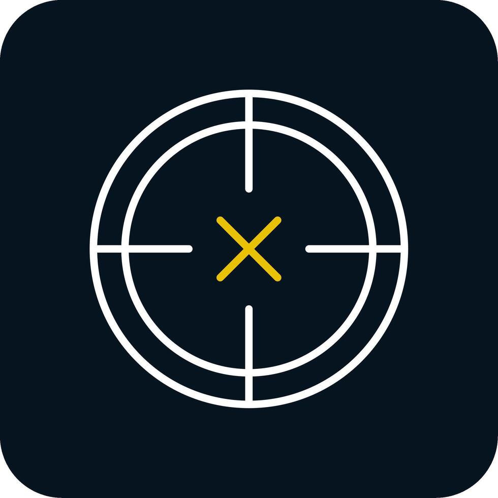 Scope Line Red Circle Icon vector