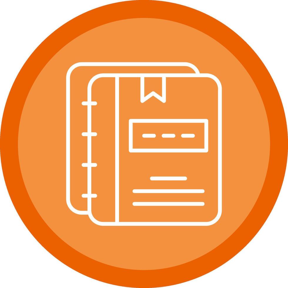 Notebooks Line Multi Circle Icon vector