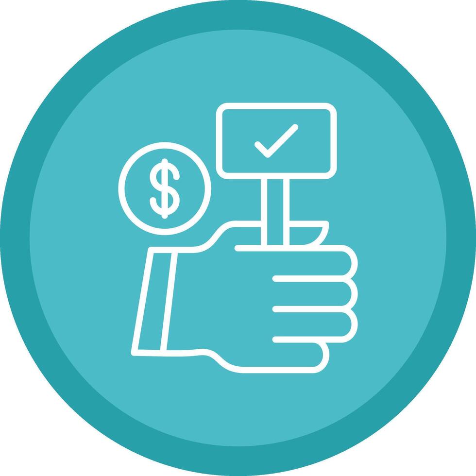 Auction Bid Line Multi Circle Icon vector