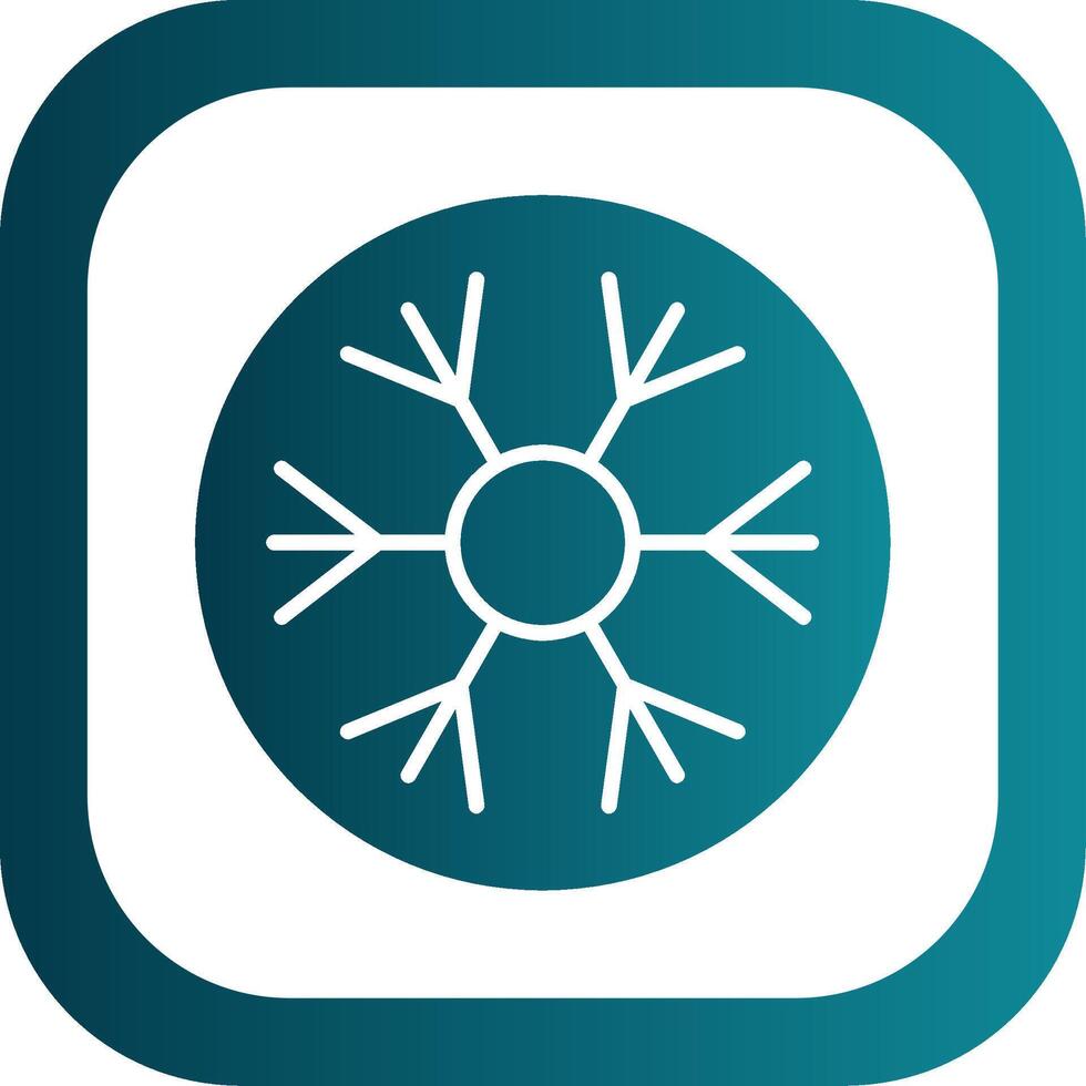 Snowflake Glyph Gradient Corner Icon vector