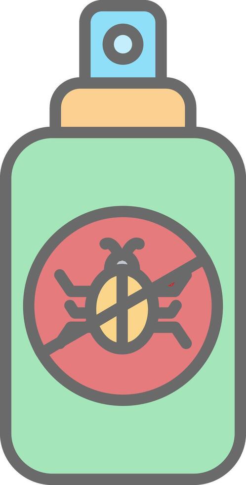Insect Repellent Line Filled Light Icon vector