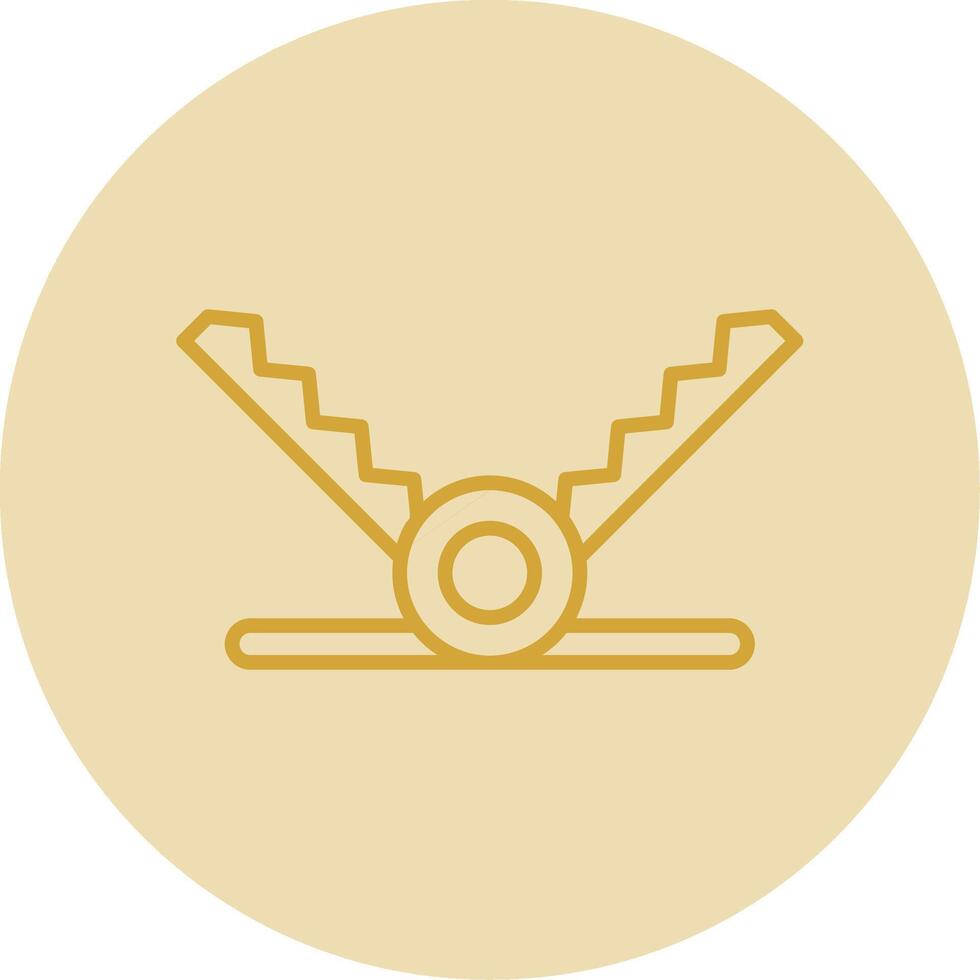 Trap Line Yellow Circle Icon vector