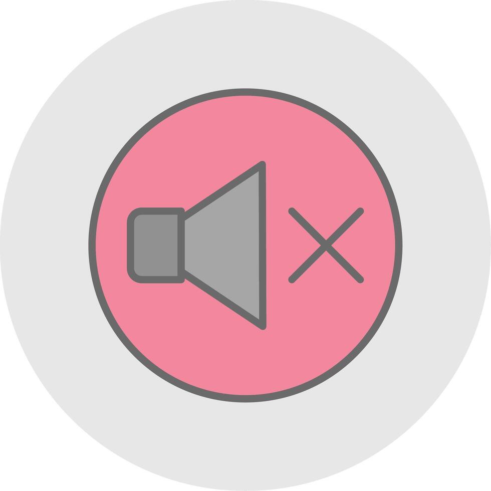 Muted Line Filled Light Icon vector