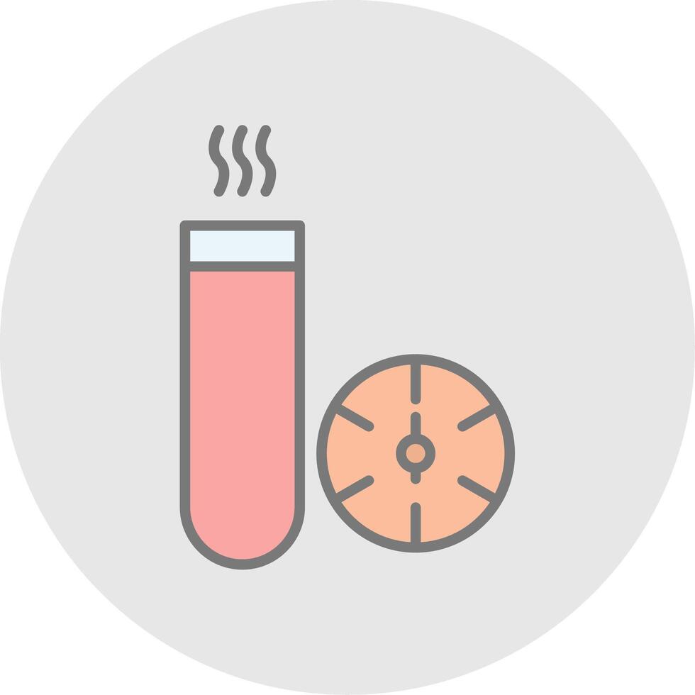 Heating Line Filled Light Icon vector