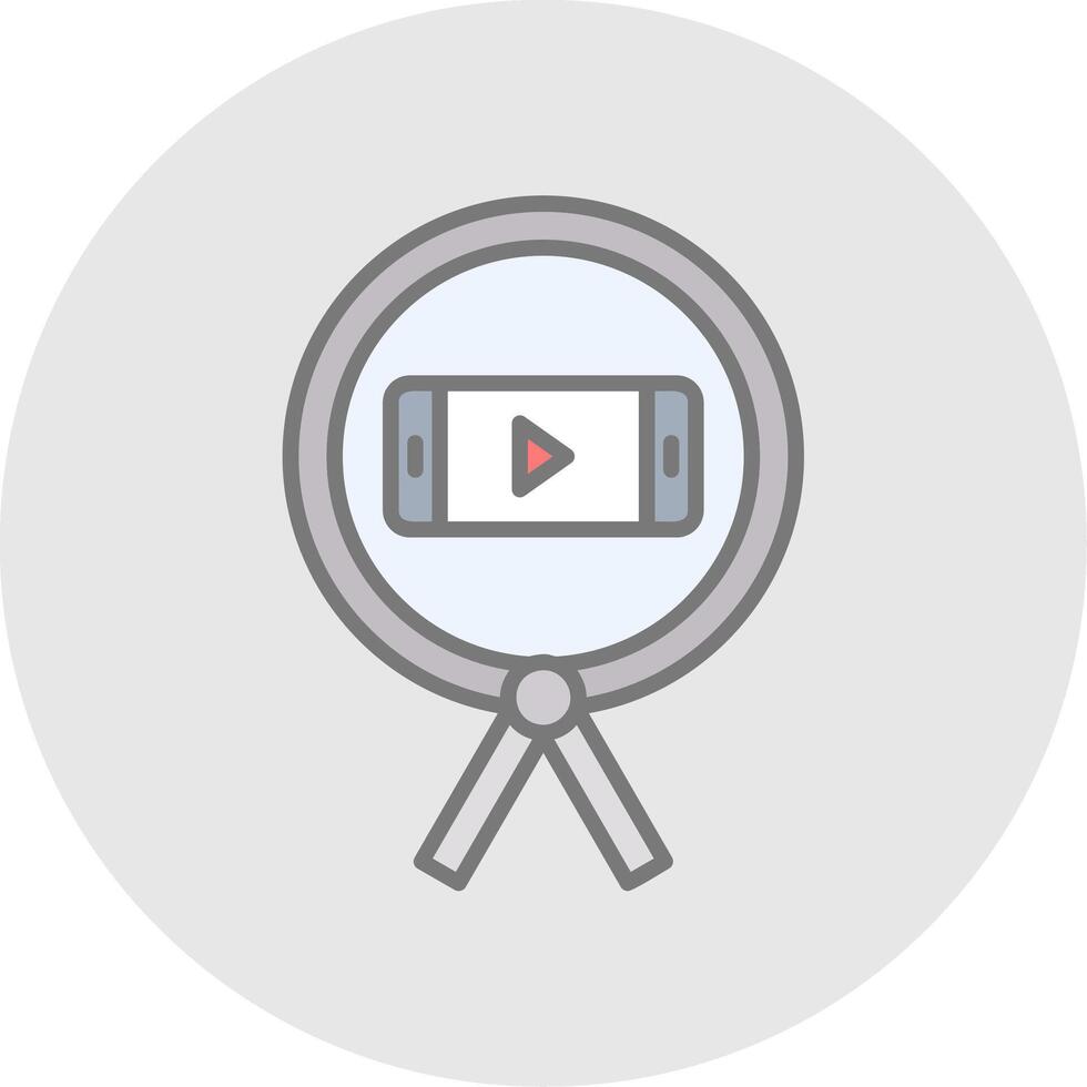 Phone Line Filled Light Icon vector
