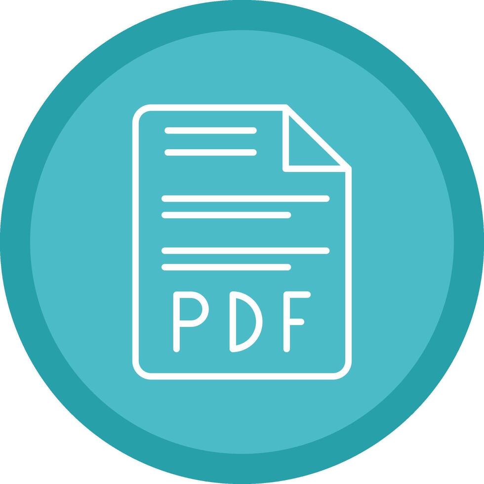 Pdf Line Multi Circle Icon vector