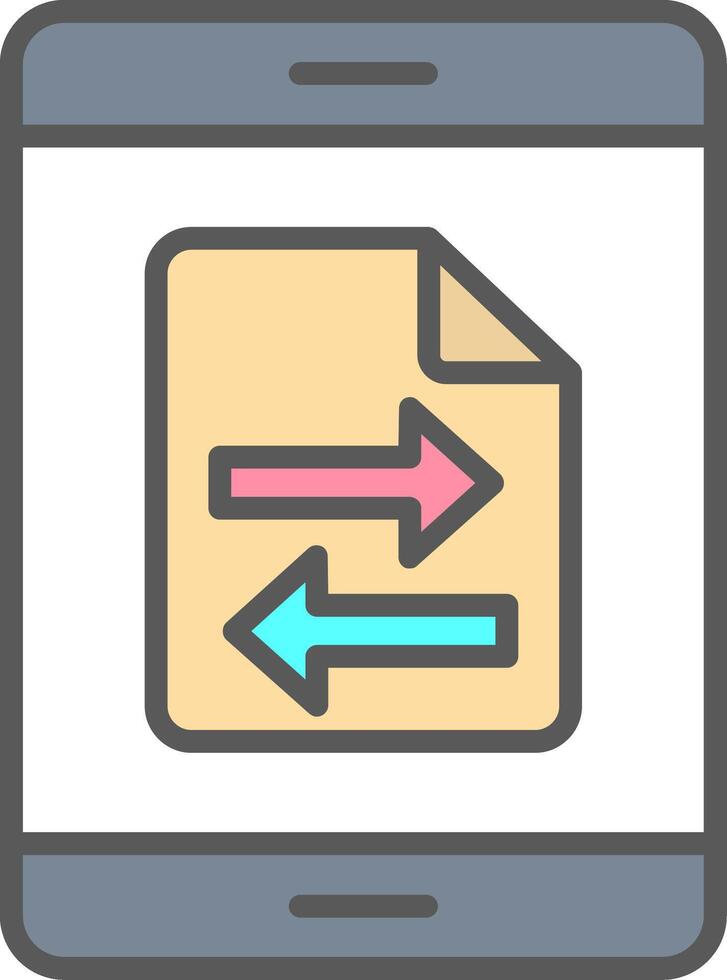 Data Transfer Line Filled Light Icon vector