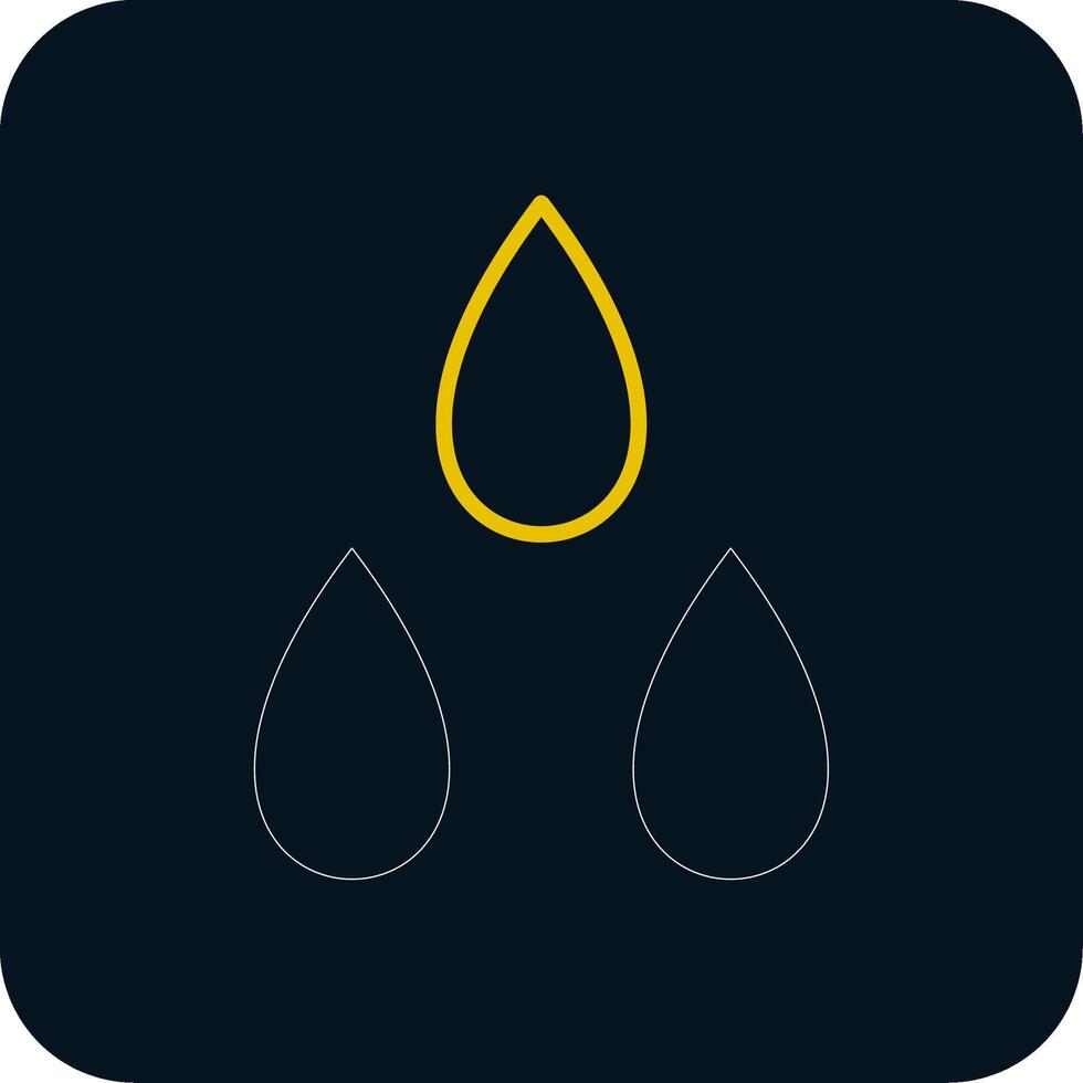 Water Drop Line Red Circle Icon vector