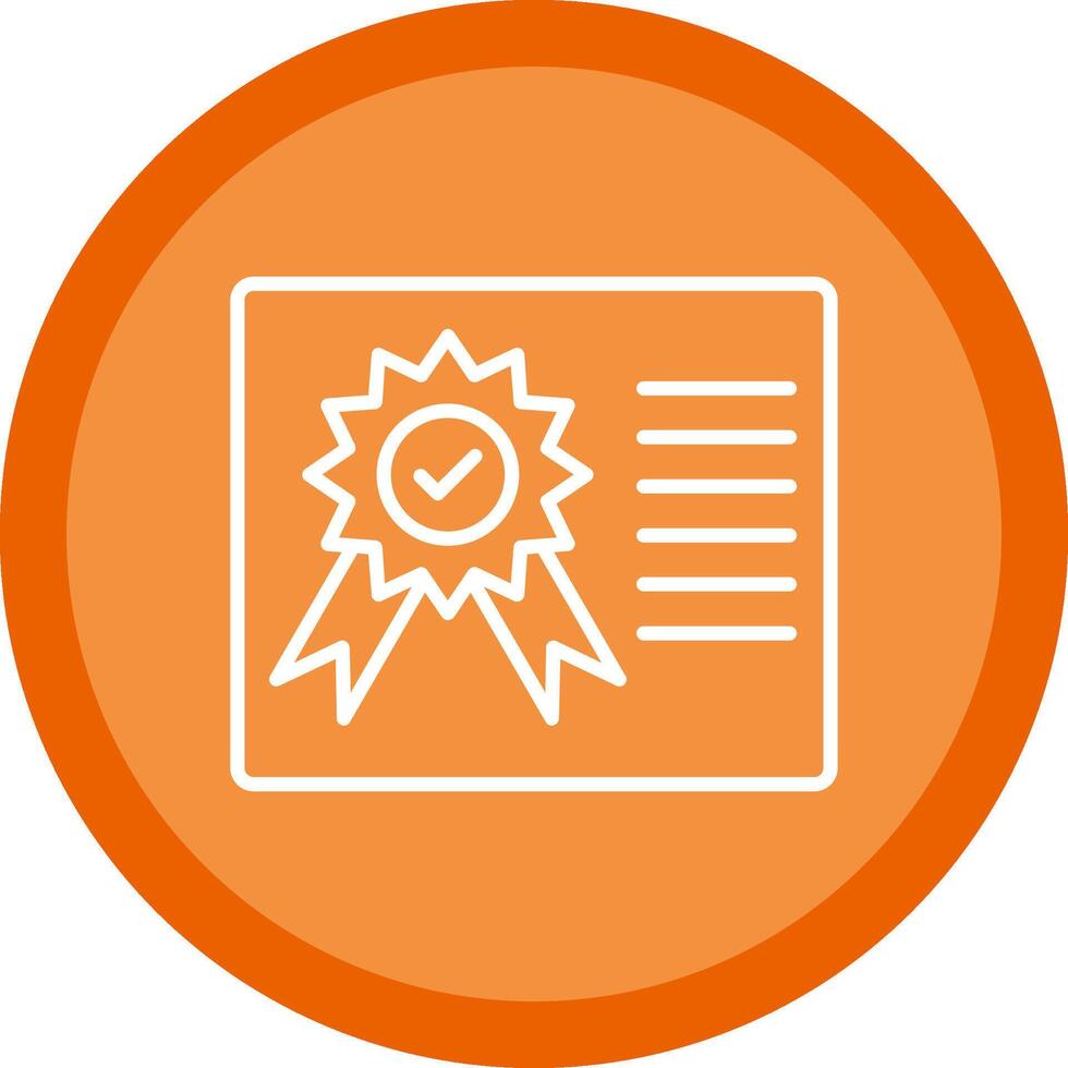 Certificate Line Multi Circle Icon vector