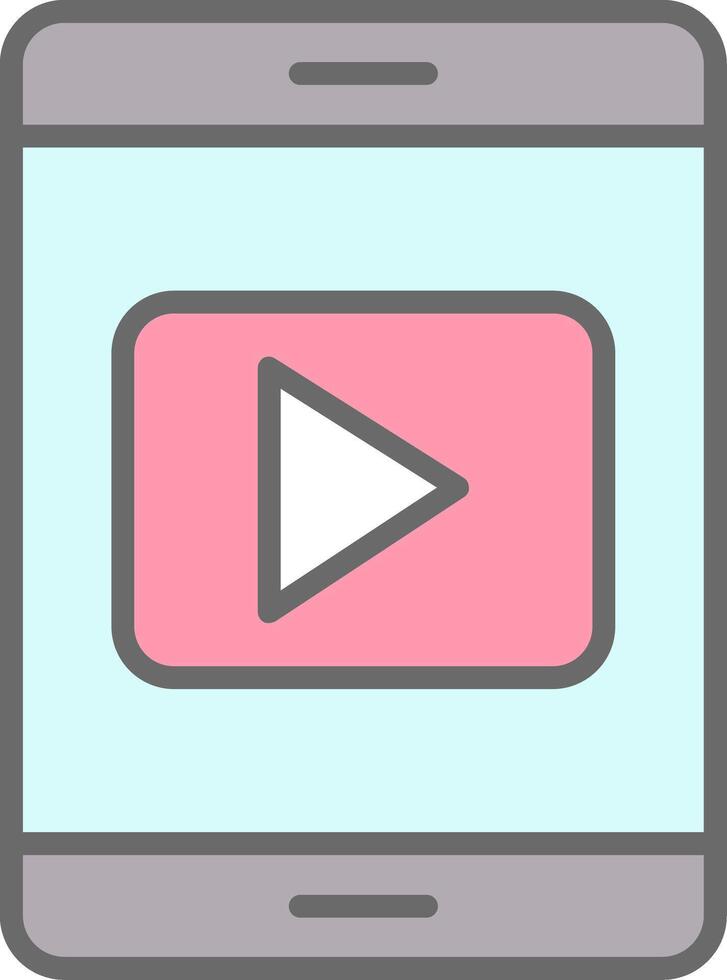 Social Media Line Filled Light Icon vector