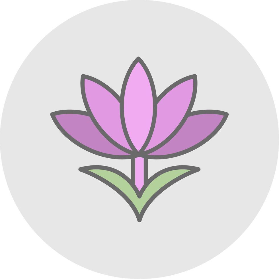 Saffron Line Filled Light Icon vector