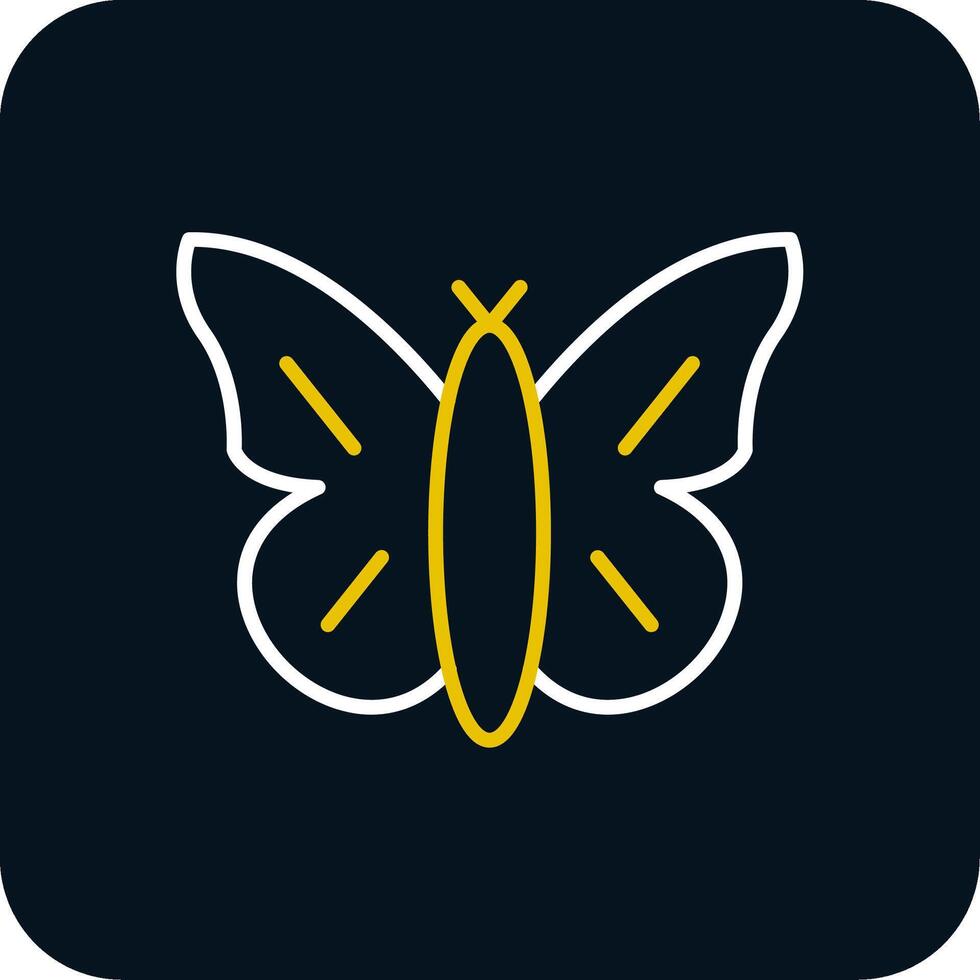 Butterfly Line Red Circle Icon vector