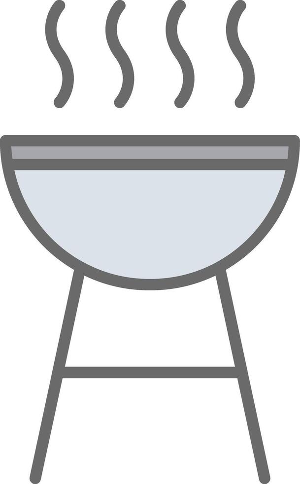 Barbecue Line Filled Light Icon vector