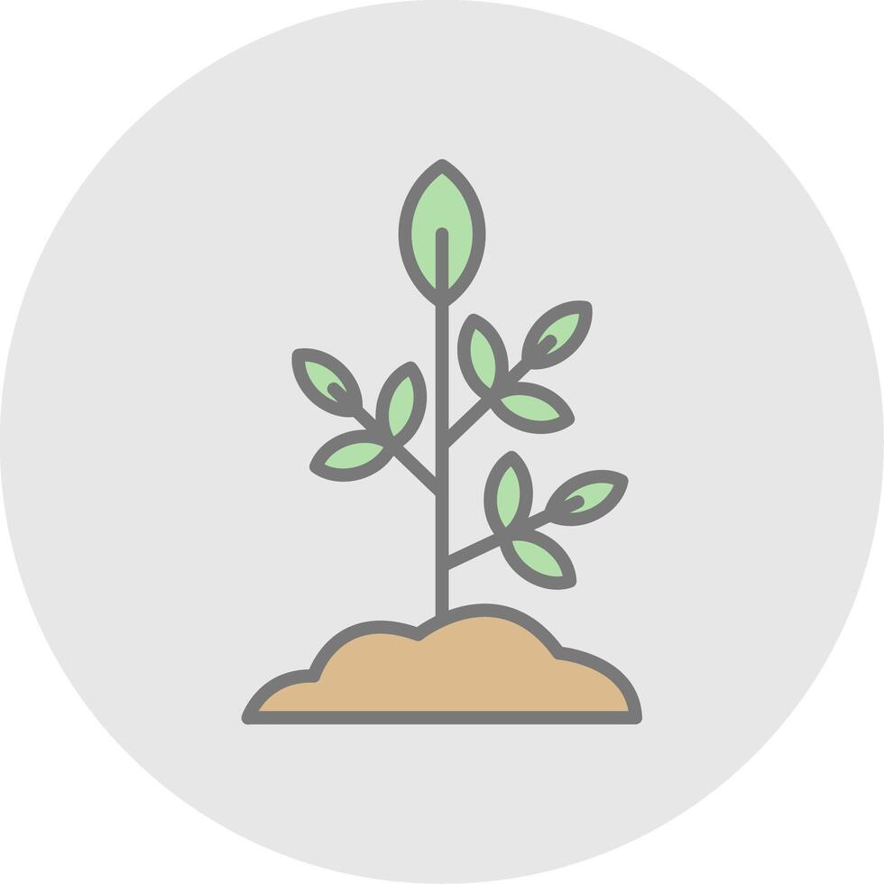 Plant Line Filled Light Icon vector