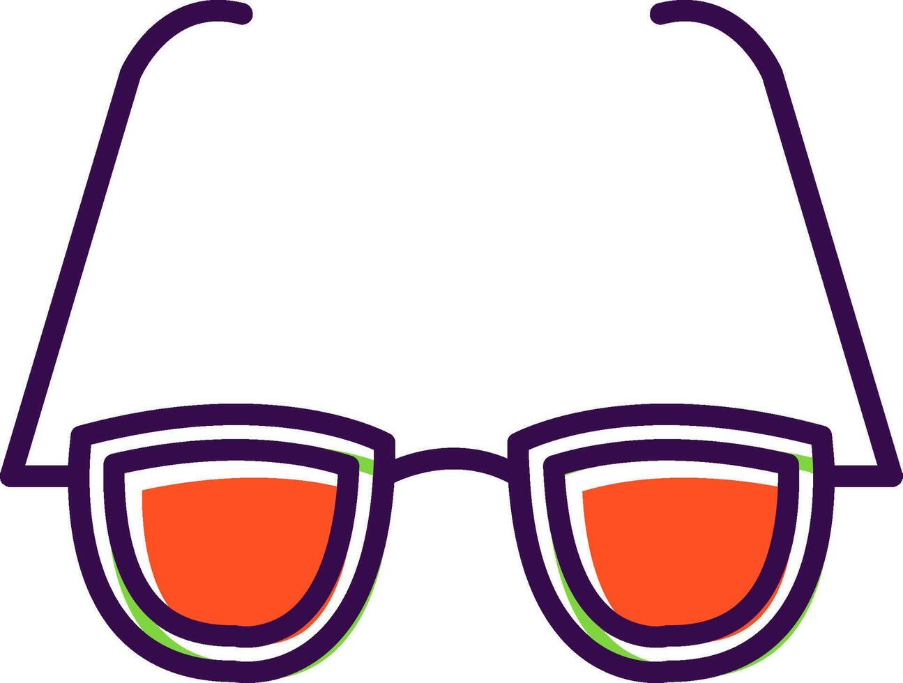 Glasses filled Design Icon vector