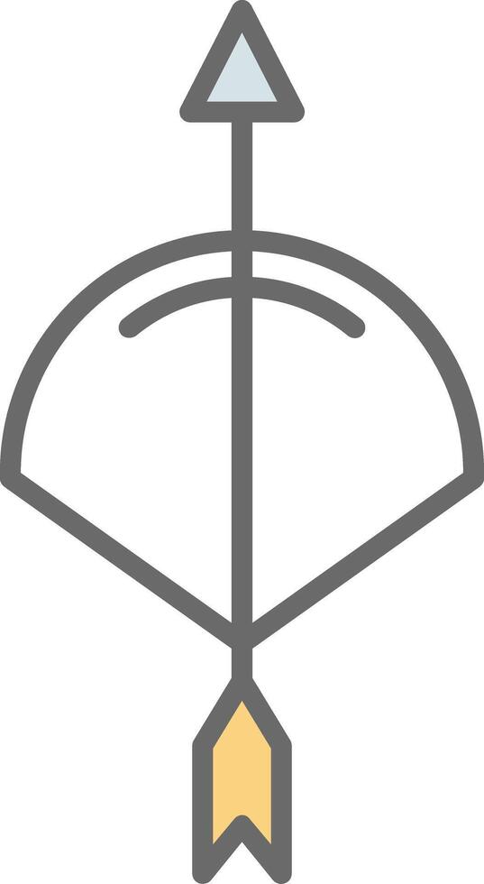 Archery Line Filled Light Icon vector