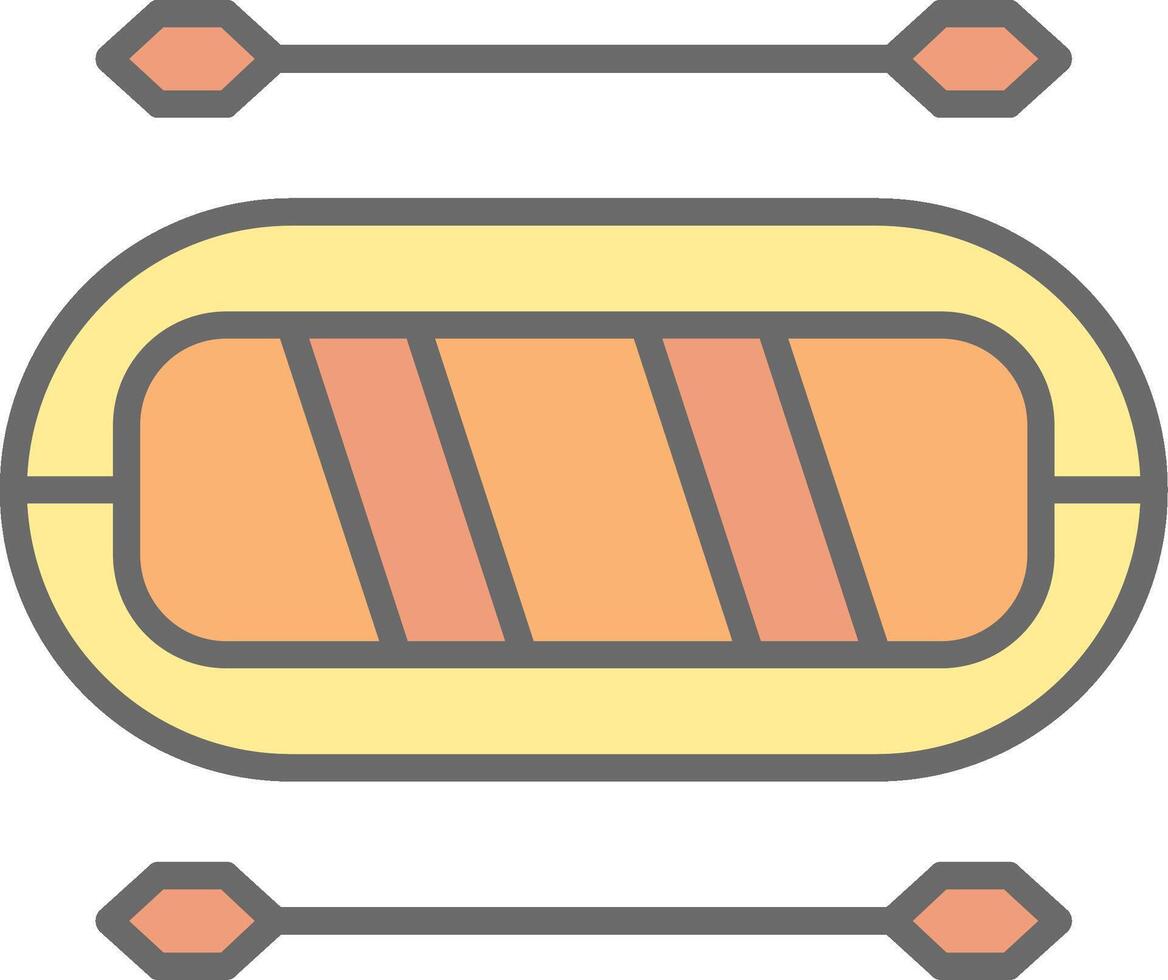 Raft Line Filled Light Icon vector