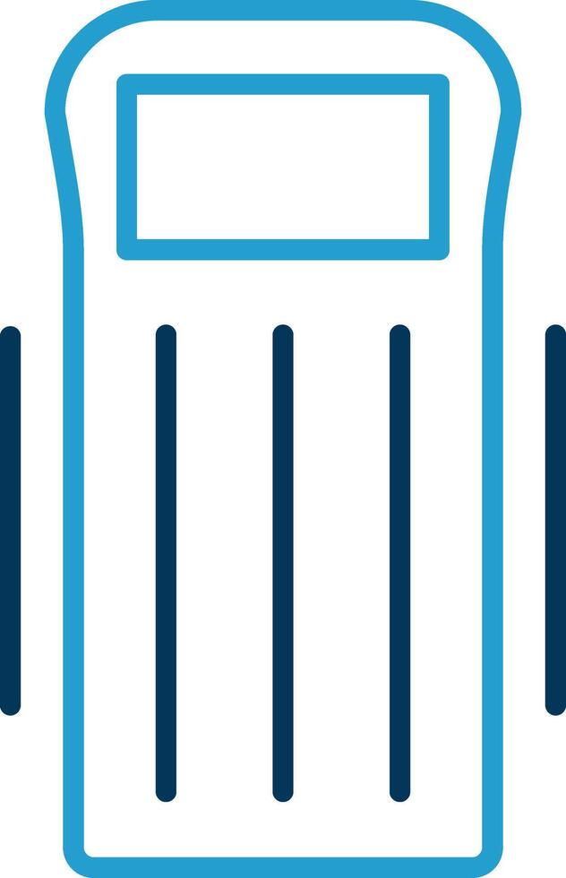 Float Line Blue Two Color Icon vector