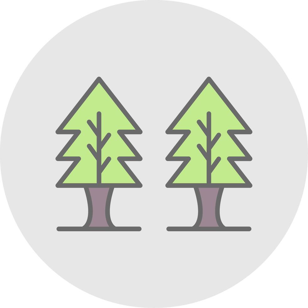 Plants Line Filled Light Icon vector
