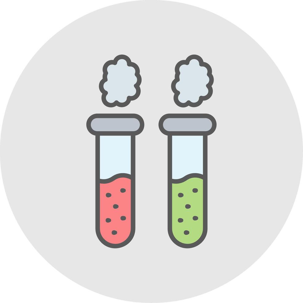 Test Tubes Line Filled Light Icon vector