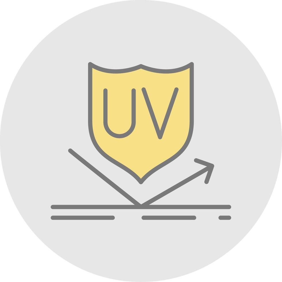 UV Protection Line Filled Light Icon vector