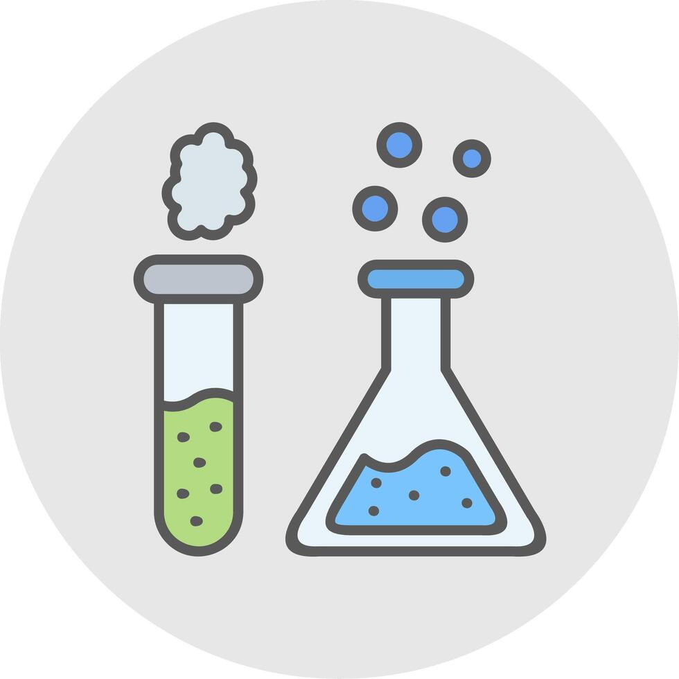 Test Tubes Line Filled Light Icon vector