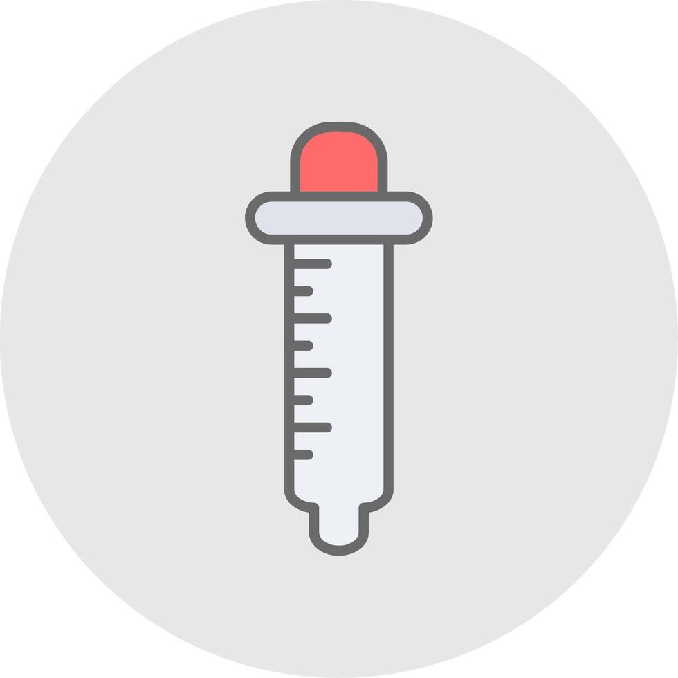 Pipette Line Filled Light Icon vector