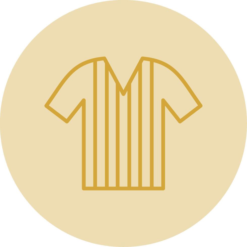 Shirt Line Yellow Circle Icon vector