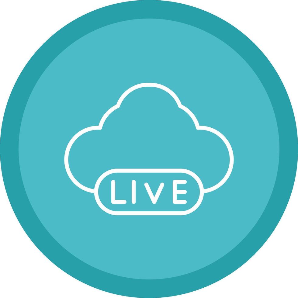 Cloud Line Multi Circle Icon vector
