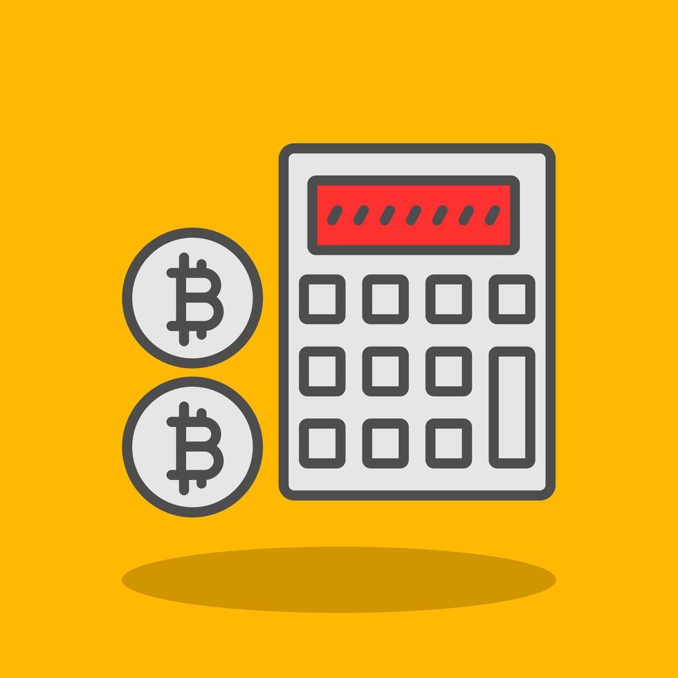 Calculator Calculator Filled Shadow Icon vector