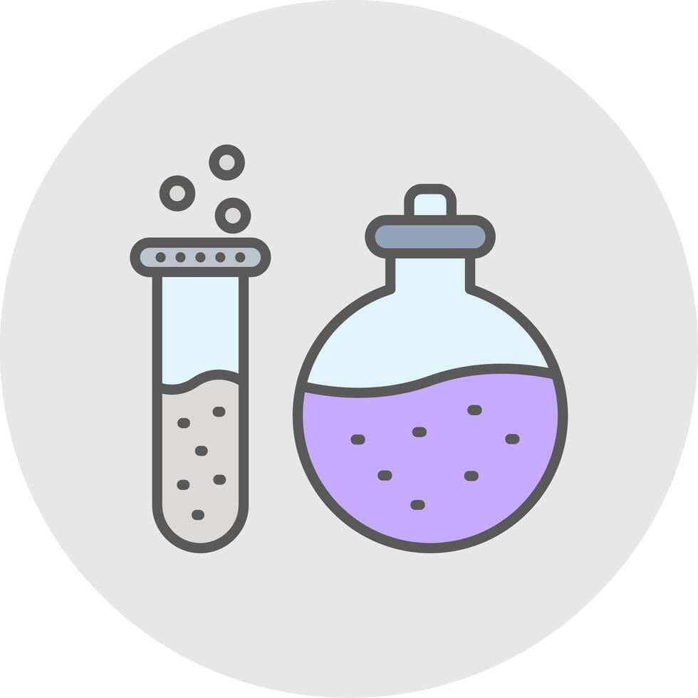 Flask Line Filled Light Icon vector