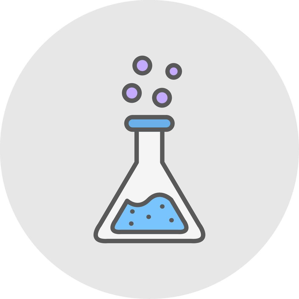 Flask Line Filled Light Icon vector