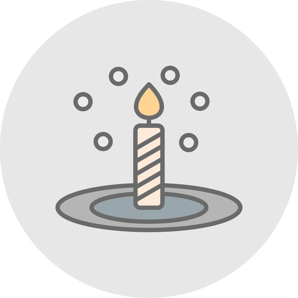 Bunsen Burner Line Filled Light Icon vector