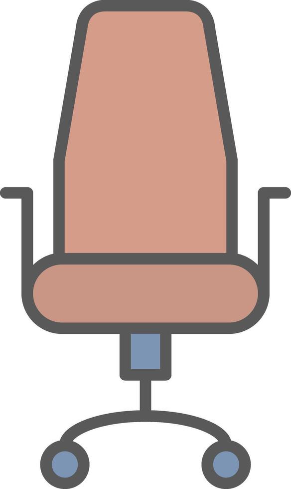Chair Line Filled Light Icon vector