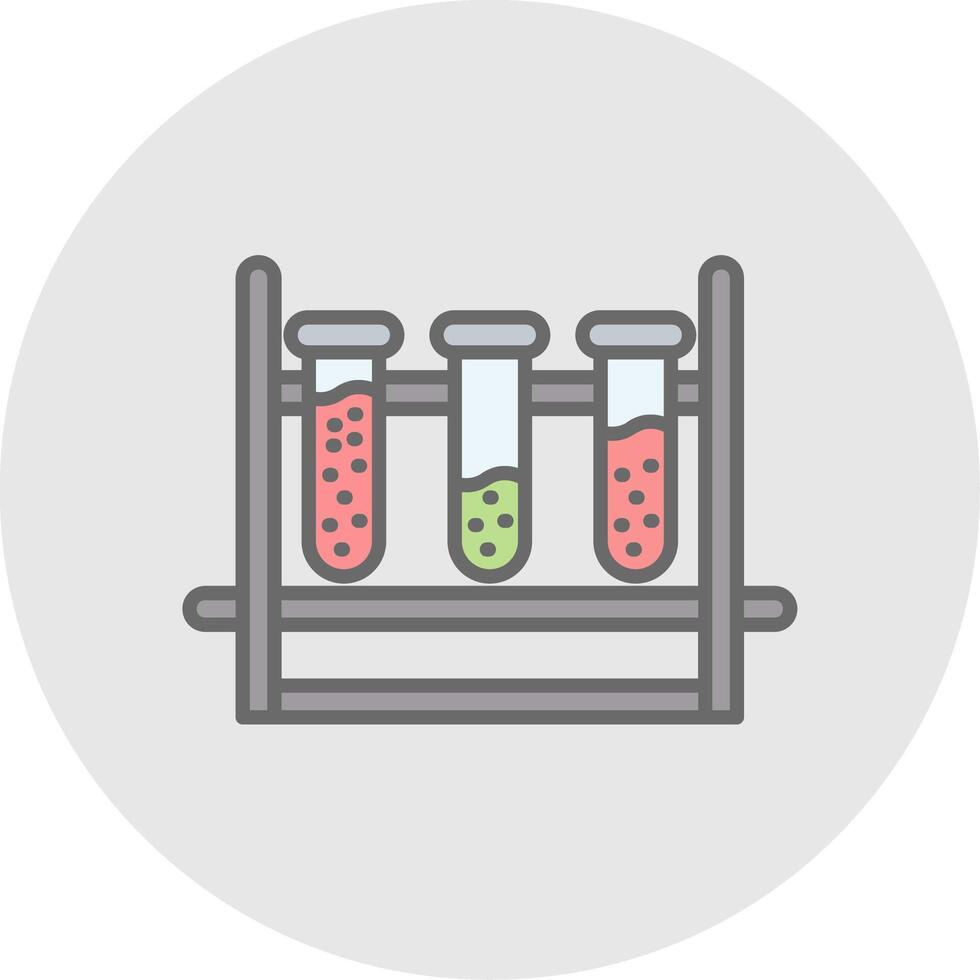 Test Tubes Line Filled Light Icon vector