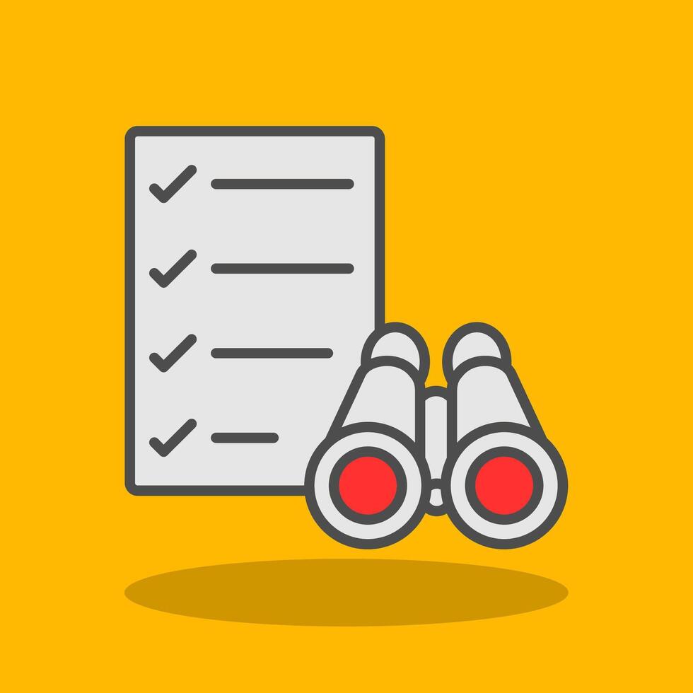 Scope Filled Shadow Icon vector