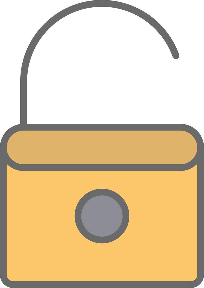 Open Lock Line Filled Light Icon vector