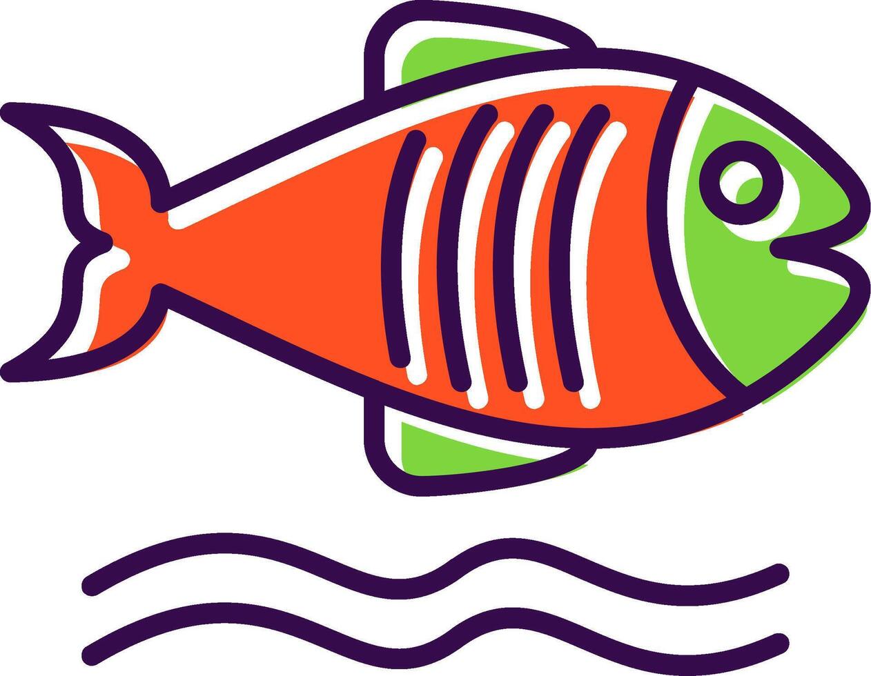 Flounder filled Design Icon vector
