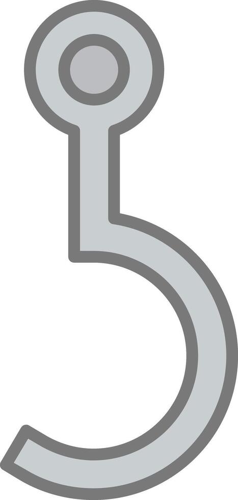 Hook Line Filled Light Icon vector