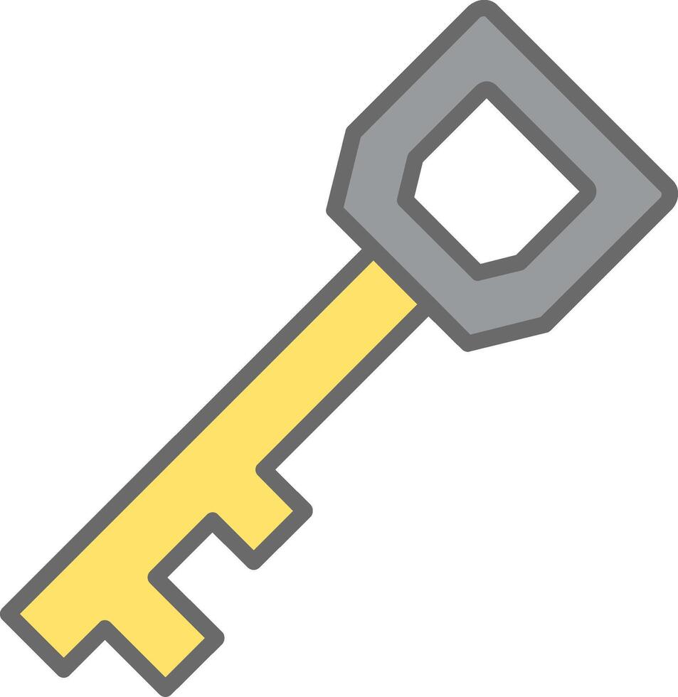 llave línea lleno ligero icono vector