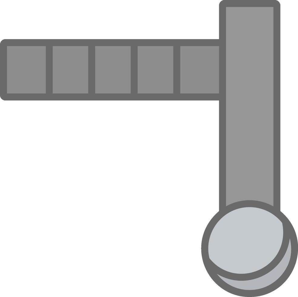 Doorstop Line Filled Light Icon vector