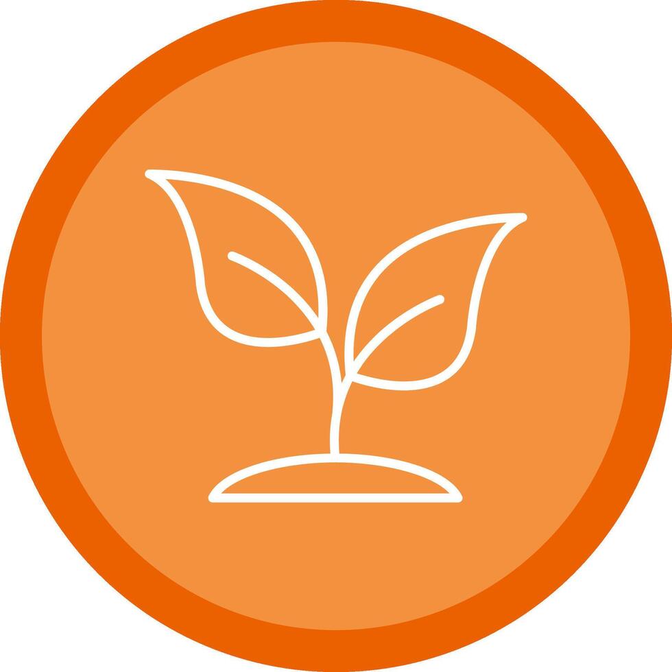 Basil Line Multi Circle Icon vector