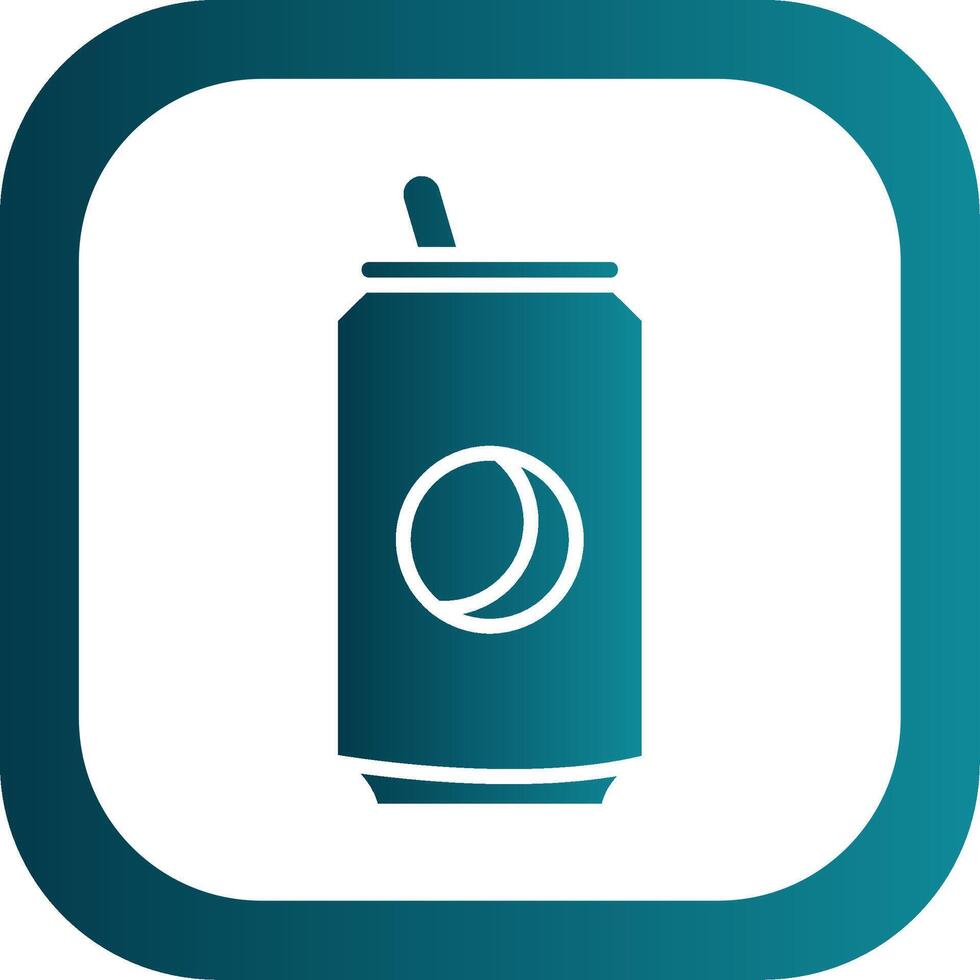 Soda Can Glyph Gradient Corner Icon vector